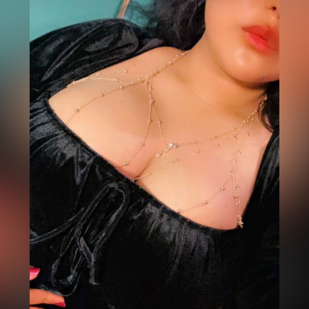 1pc Exquisite Rhinestone & Bead Decor Body Chain For Women For Spring - Picture 6 of 15